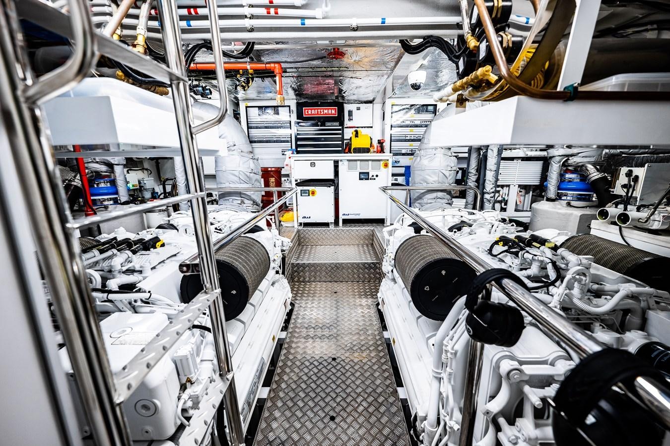 a room with machinery aboard MANDALA Yacht for Sale