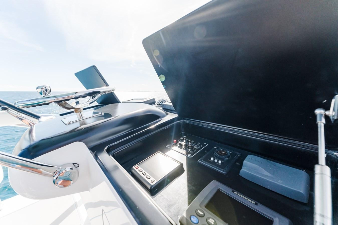 the inside of a car aboard PANACEA Yacht for Sale