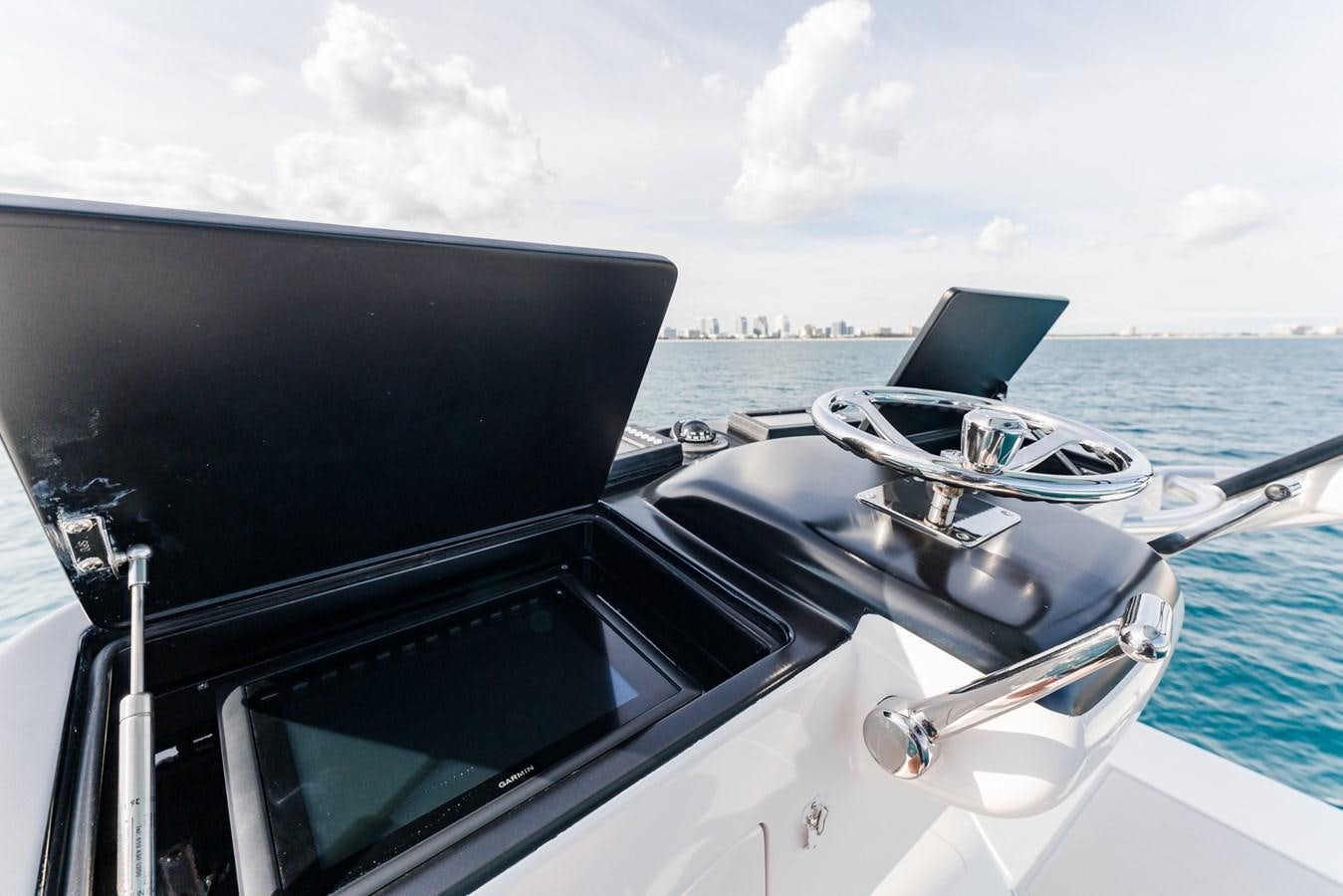 the front of a boat aboard PANACEA Yacht for Sale