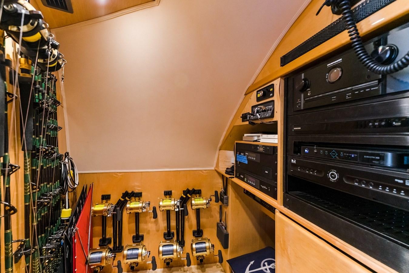 a group of guitars and other instruments aboard PANACEA Yacht for Sale