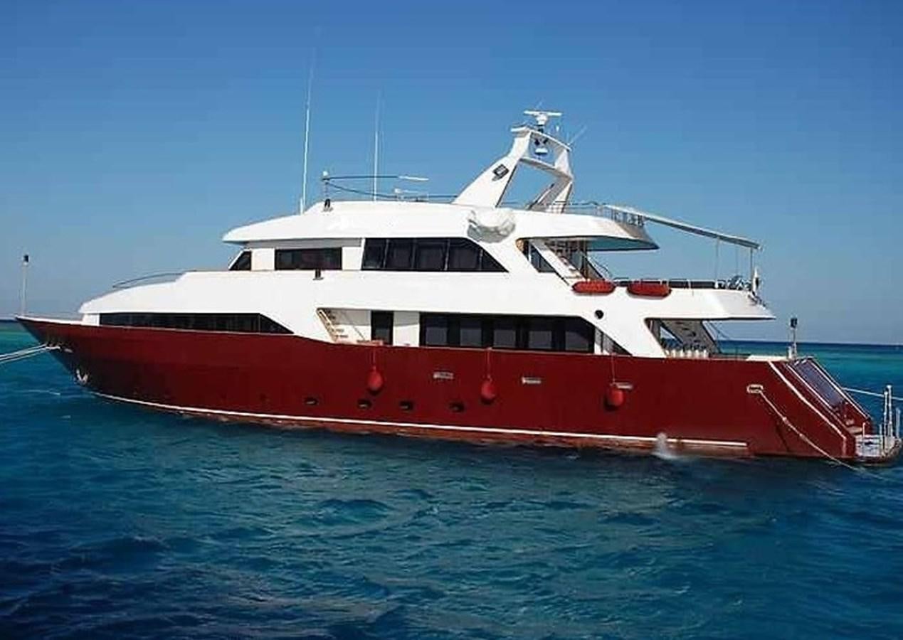 a large red and white boat in the water aboard 36 M YATCH Yacht for Sale