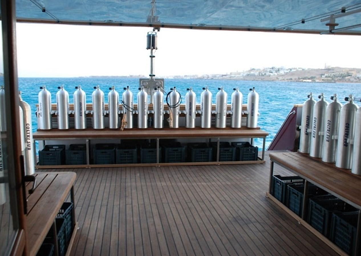 a deck with bottles on it aboard 36 M YATCH Yacht for Sale