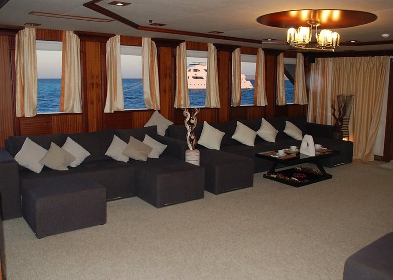 a large bed in a room aboard 36 M YATCH Yacht for Sale