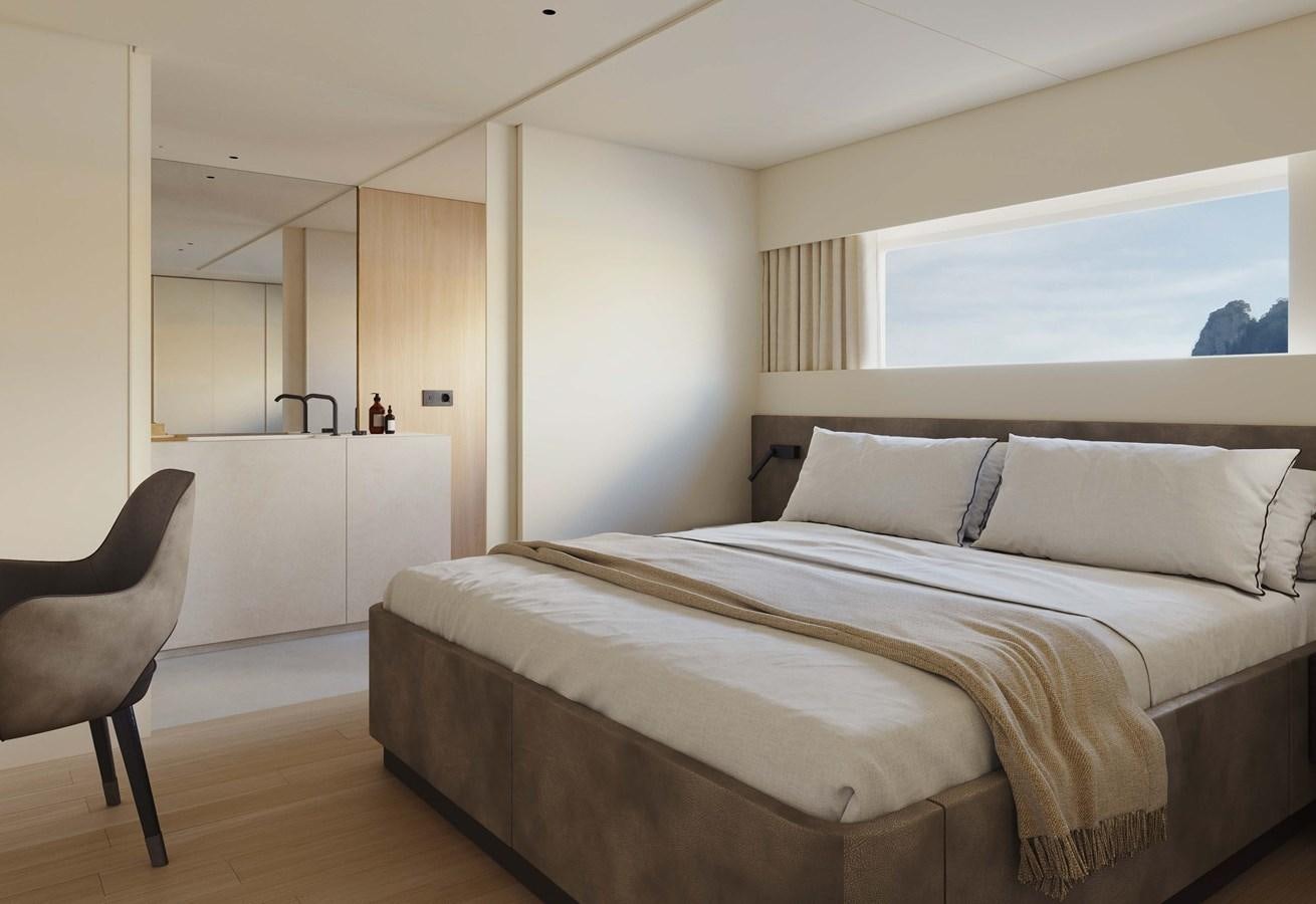 a bed in a room aboard DOGE LINE 400 GT #01 Yacht for Sale