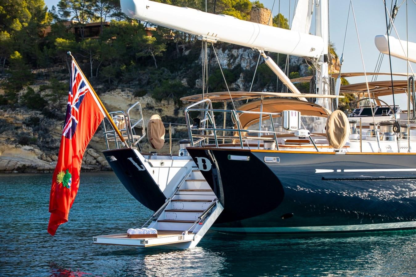 a sailboat on the water aboard LEGEND Yacht for Sale