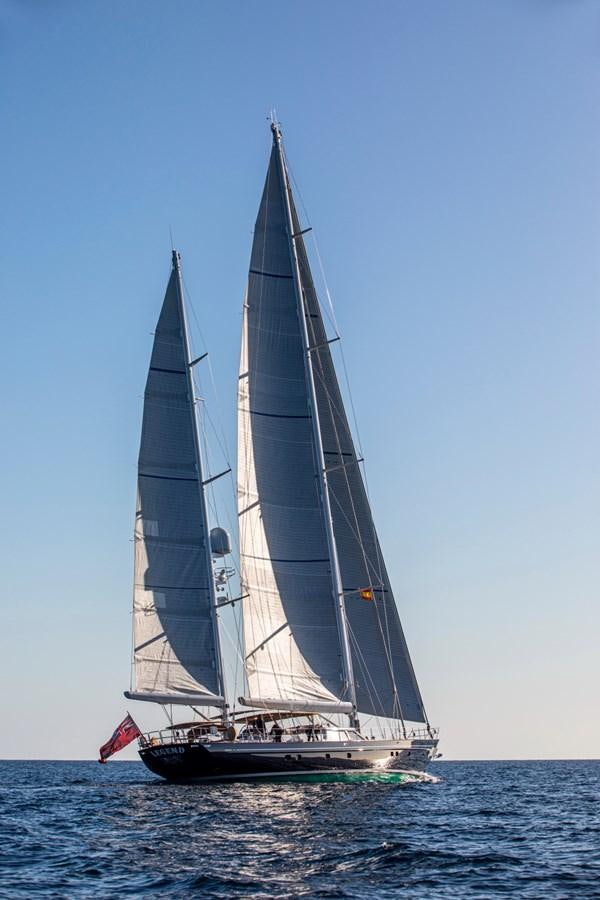 a sailboat on the water aboard LEGEND Yacht for Sale