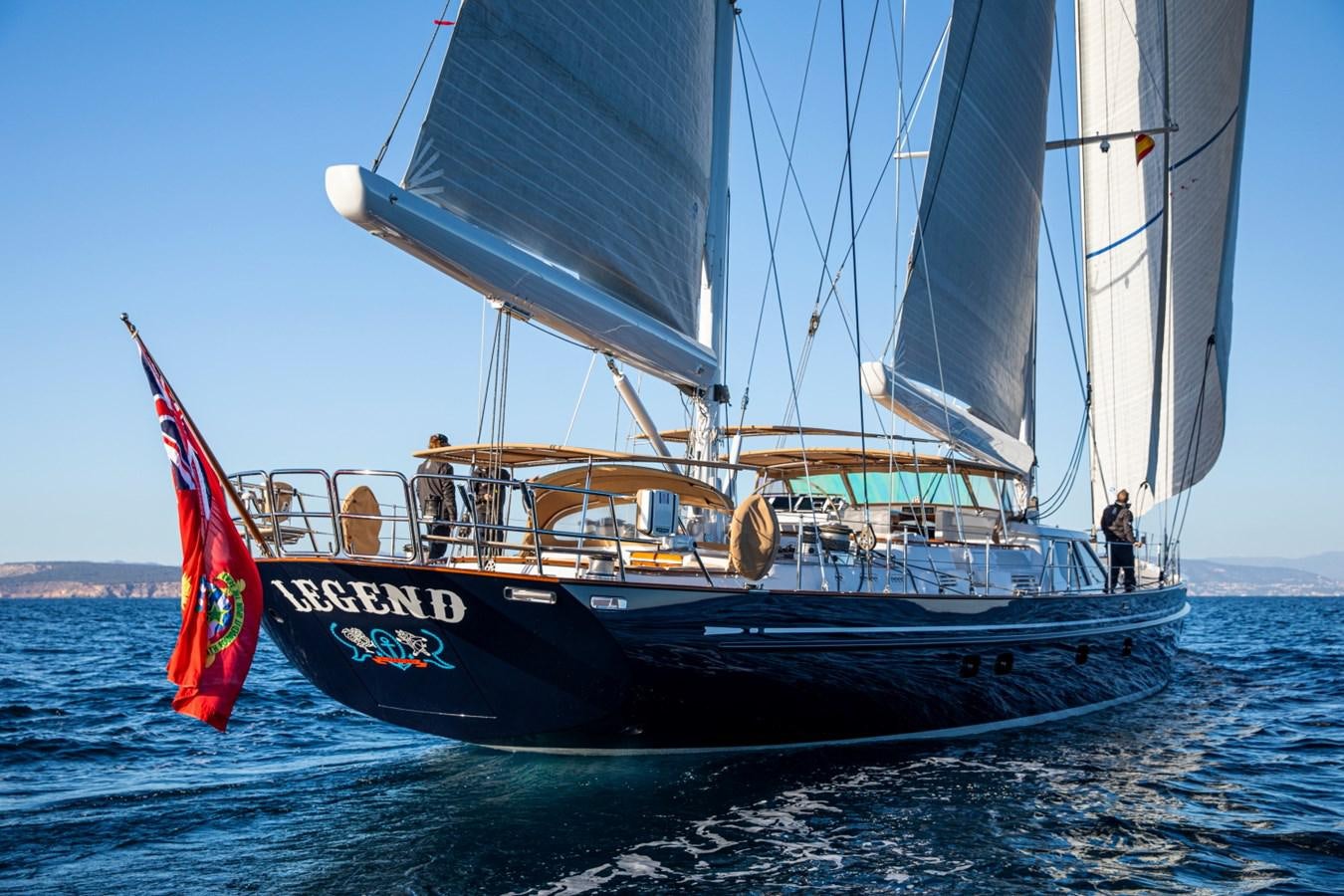 a boat sailing on the sea aboard LEGEND Yacht for Sale