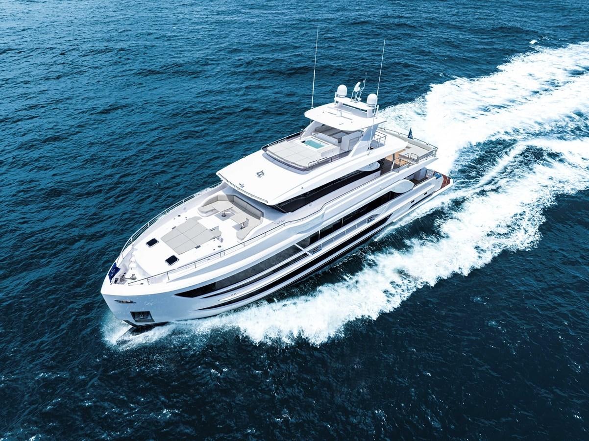 a ship in the water aboard HORIZON FD100/911 Yacht for Sale