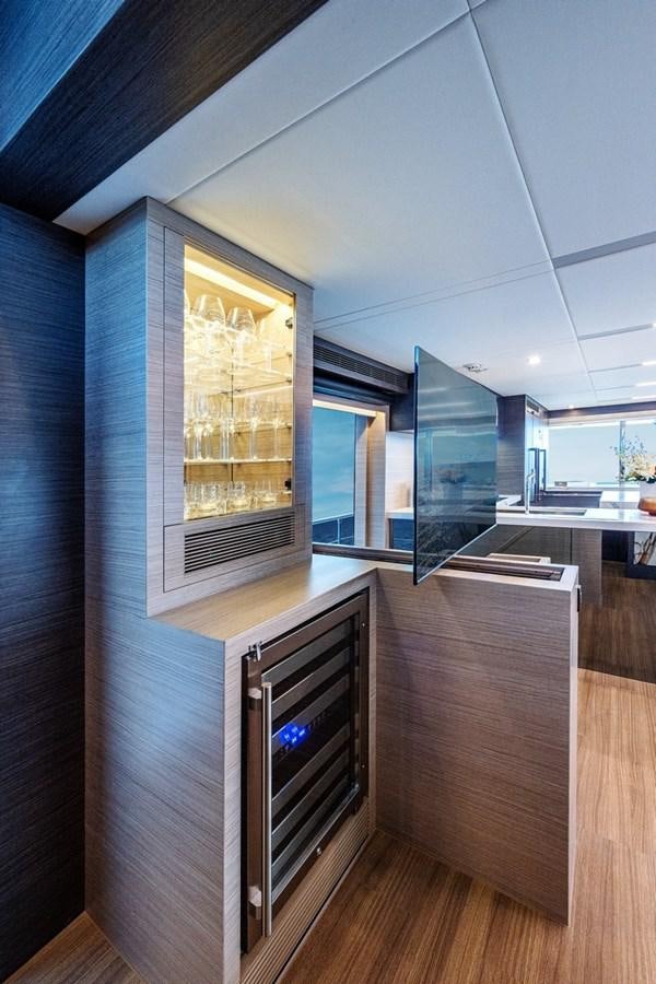 a room with a large window and a wood floor aboard FD75-709 / NOW AVAILABLE Yacht for Sale