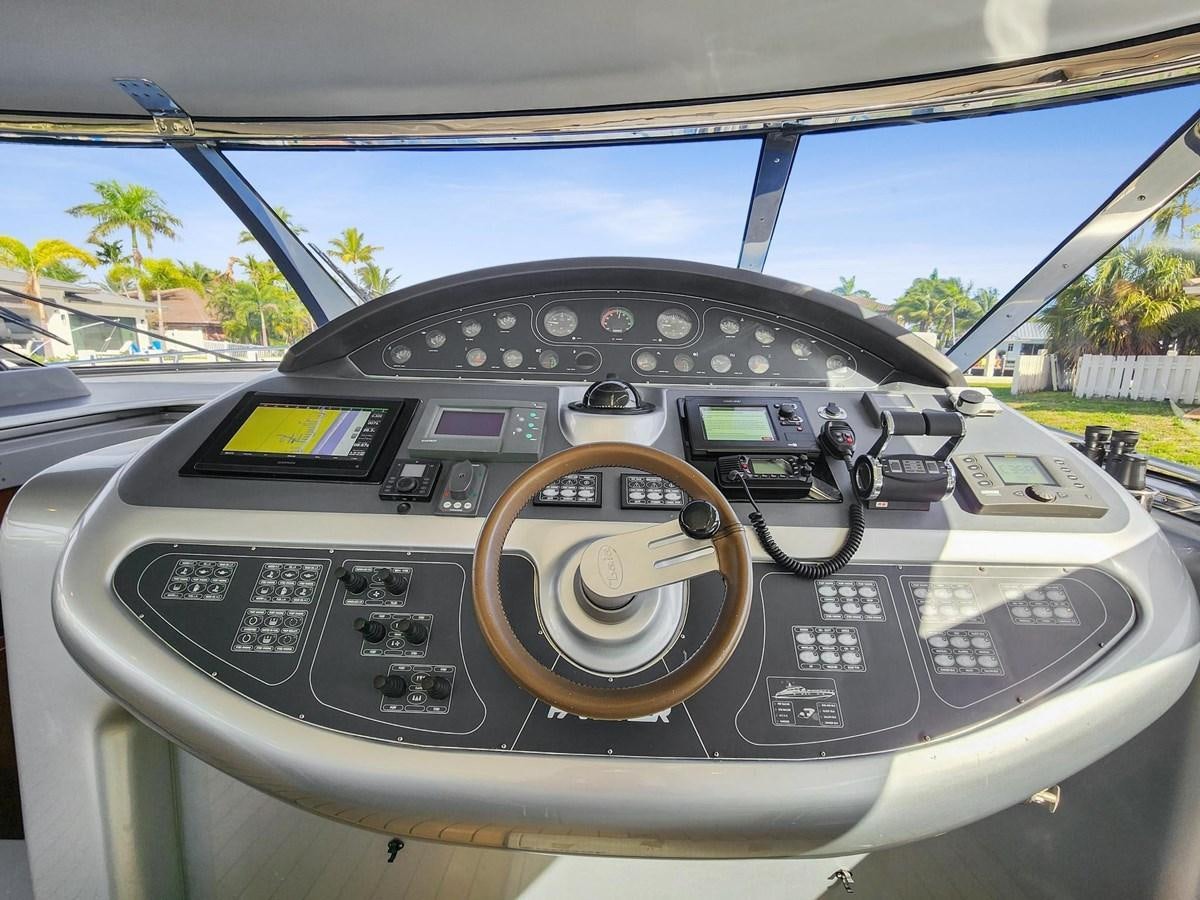 the inside of a car aboard ALCHEMY Yacht for Sale