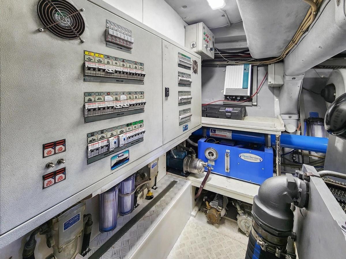 a room with machines and equipment aboard ALCHEMY Yacht for Sale