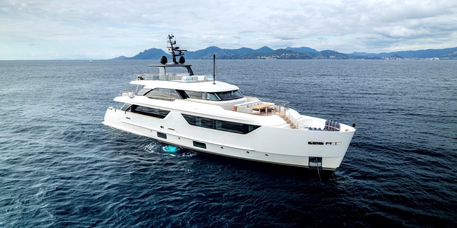 a white yacht in the water aboard TOGETHER Yacht for Sale