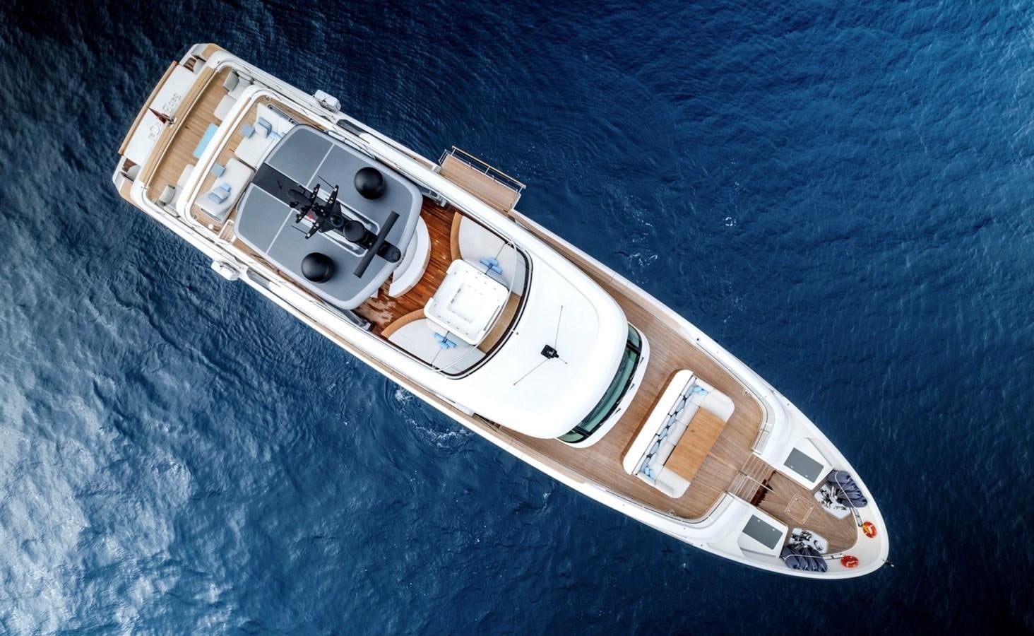 a high angle view of a boat aboard TOGETHER Yacht for Sale