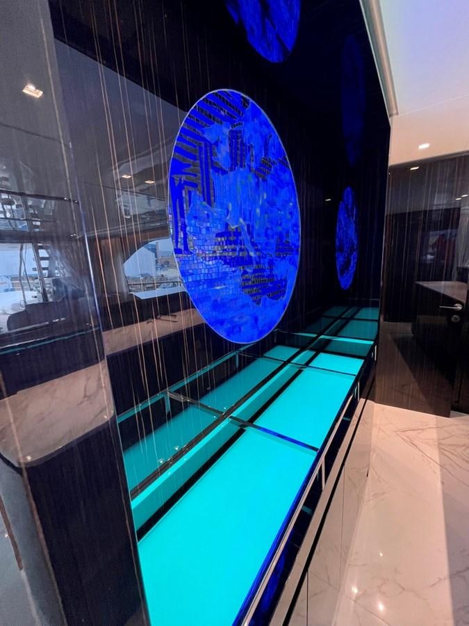 a blue and white ball aboard TOGETHER Yacht for Sale