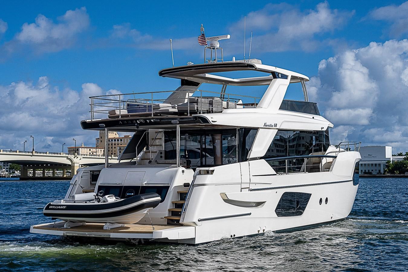 a boat on the water aboard 68 NAVETTA  Yacht for Sale