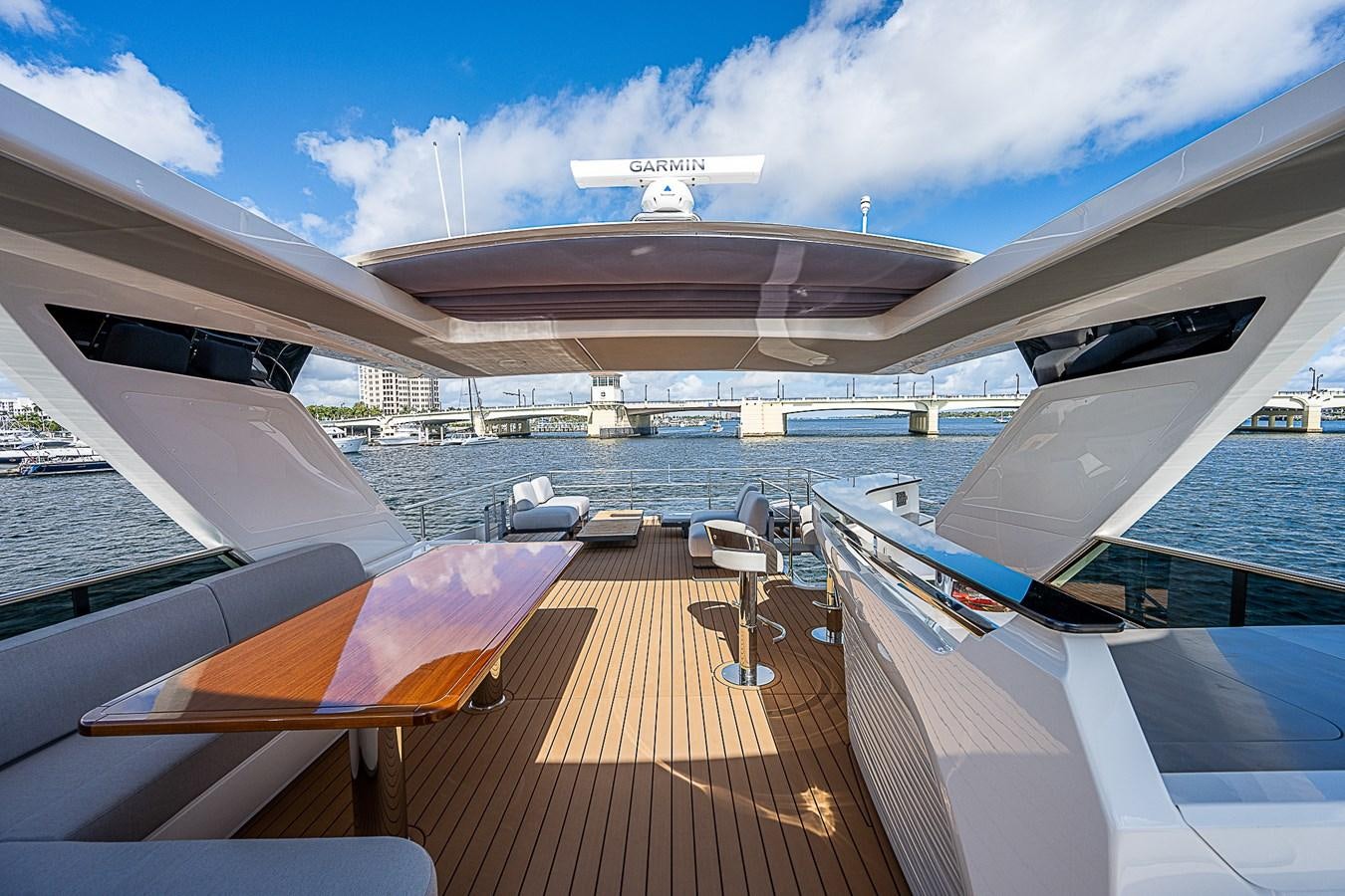 a deck of a ship and a couple of jets on the deck aboard 68 NAVETTA  Yacht for Sale