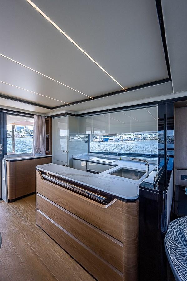 a room with a large window and a view of the city aboard 68 NAVETTA  Yacht for Sale