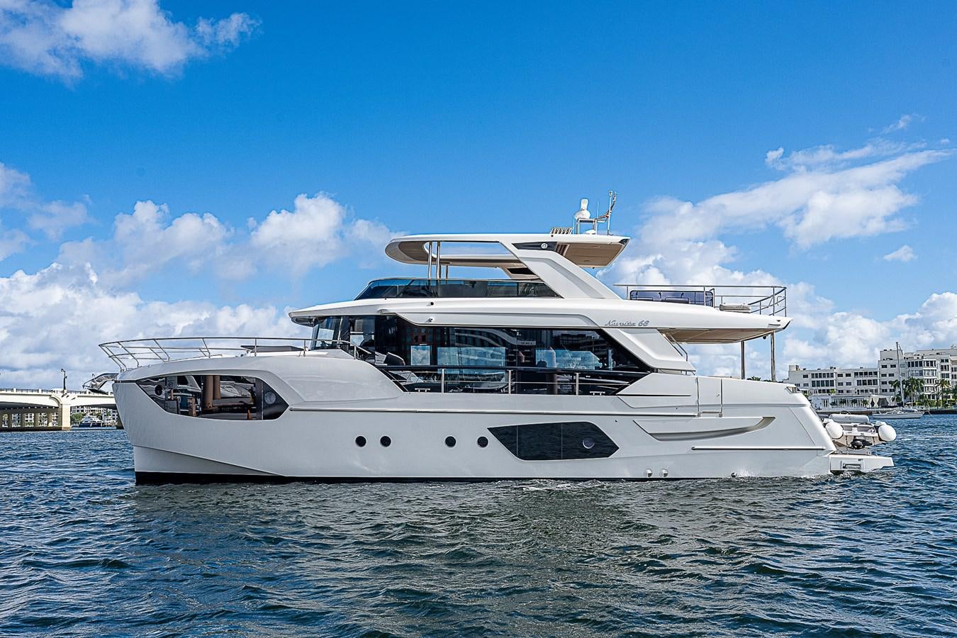 a white yacht in the water aboard 68 NAVETTA  Yacht for Sale
