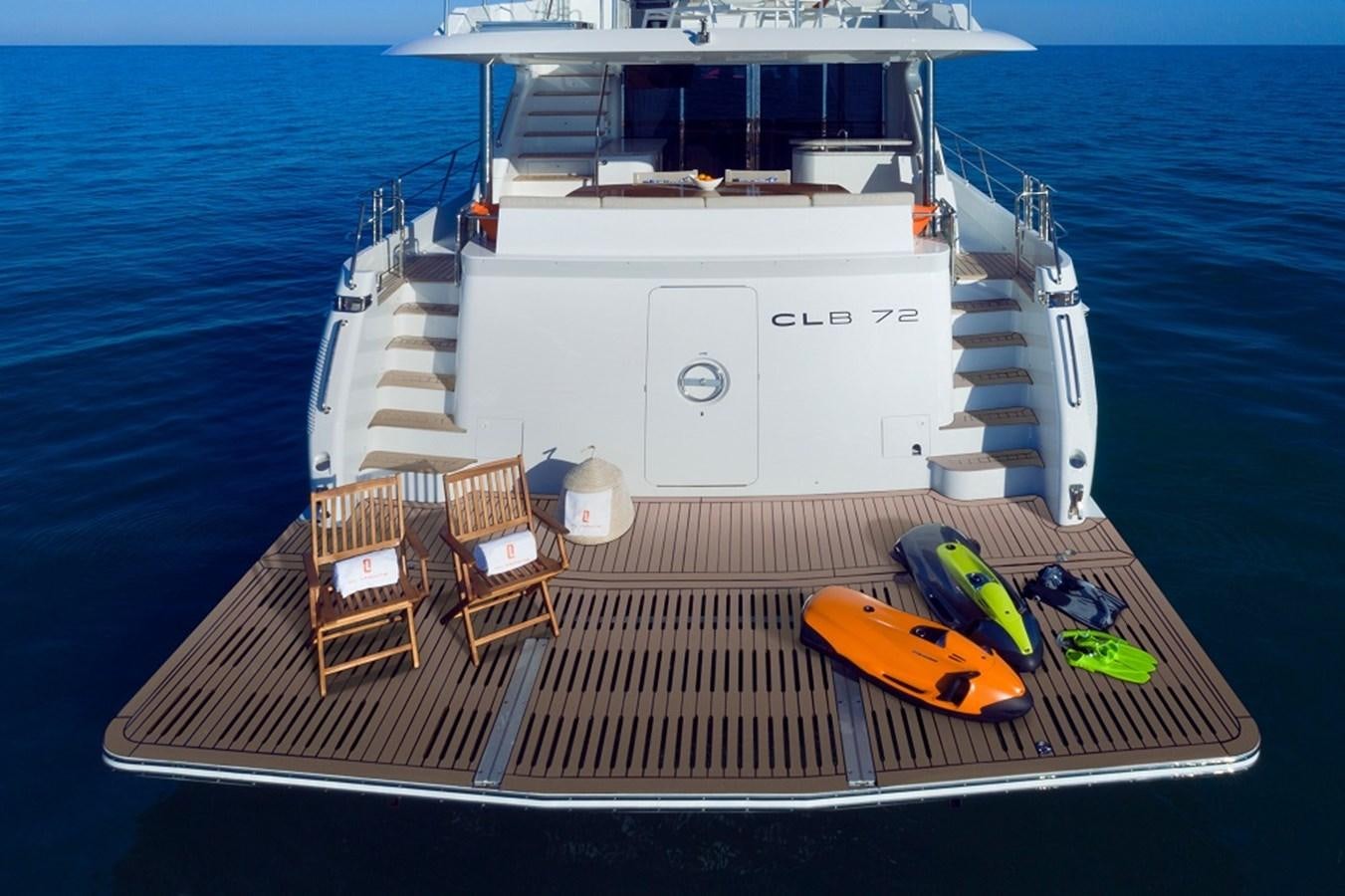 a boat on the water aboard CLB72 Yacht for Sale