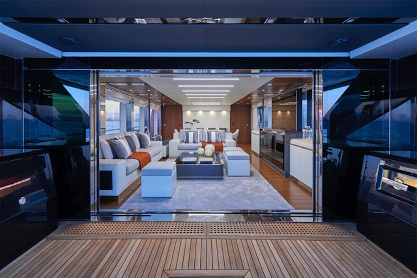 a room with a couch and a table aboard NINITAS Yacht for Sale