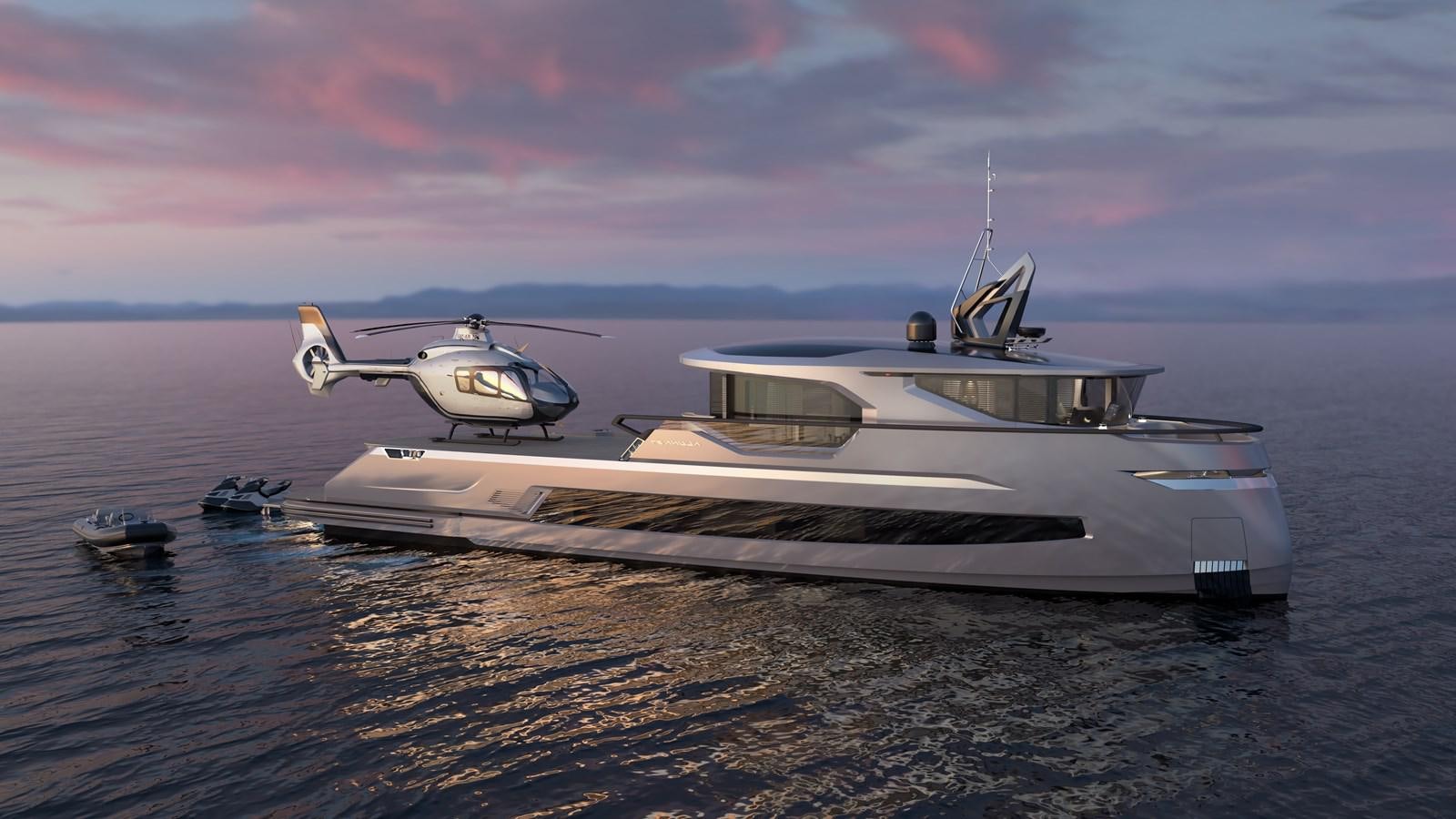 a boat in the water aboard ALUNA 87 Yacht for Sale