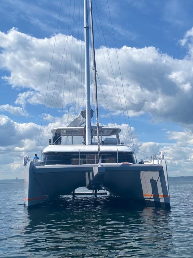 a boat in the water aboard STYLIA Yacht for Sale