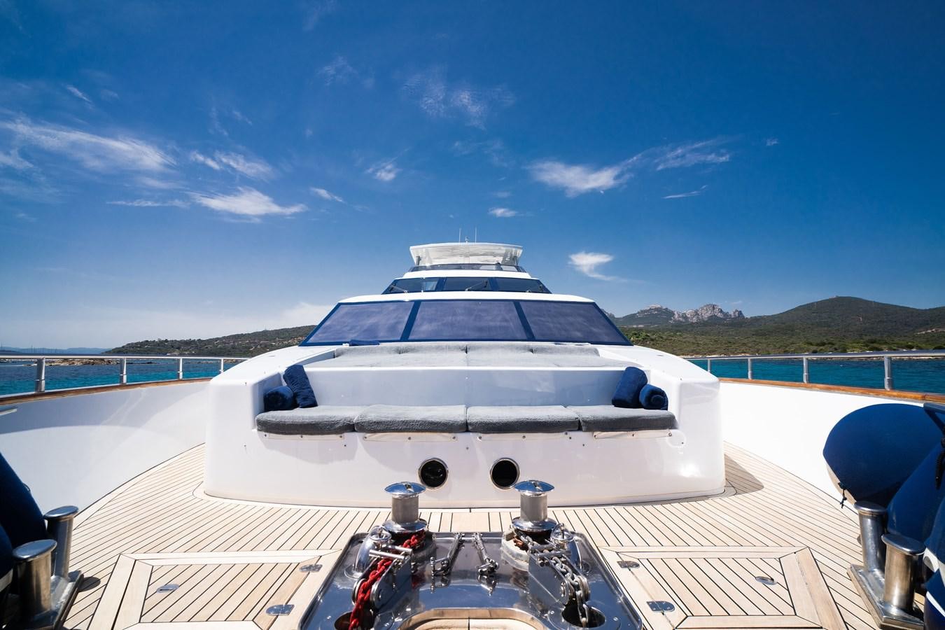 a boat on a deck aboard ALEDOUTHO Yacht for Sale
