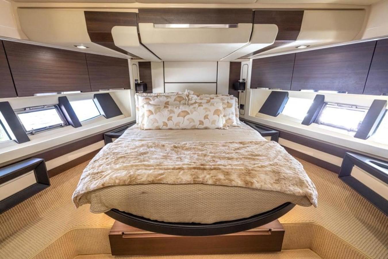 a bed in a room aboard MEANT TO BE Yacht for Sale
