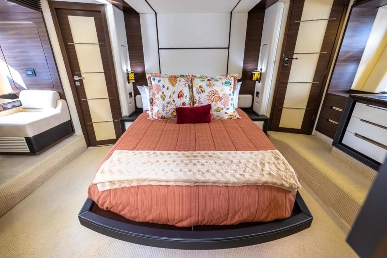 a bed in a room aboard MEANT TO BE Yacht for Sale