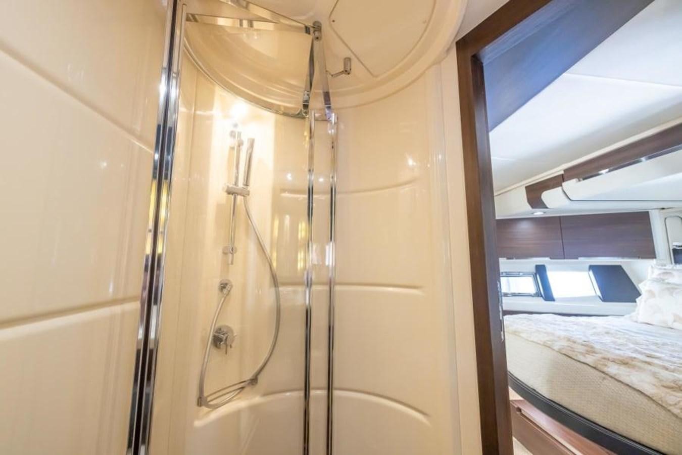 a shower with a glass door aboard MEANT TO BE Yacht for Sale