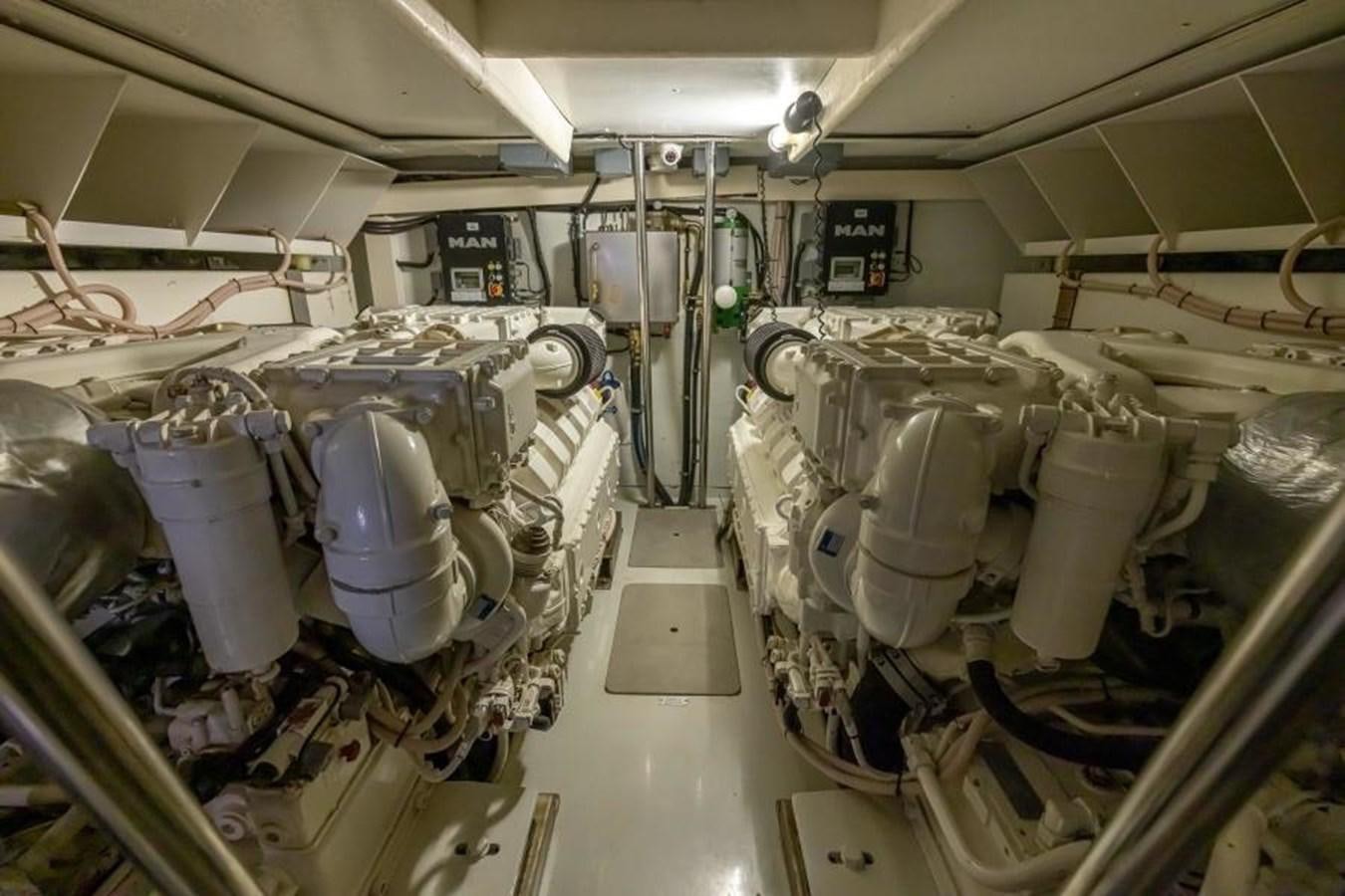 a room full of white tanks aboard MEANT TO BE Yacht for Sale