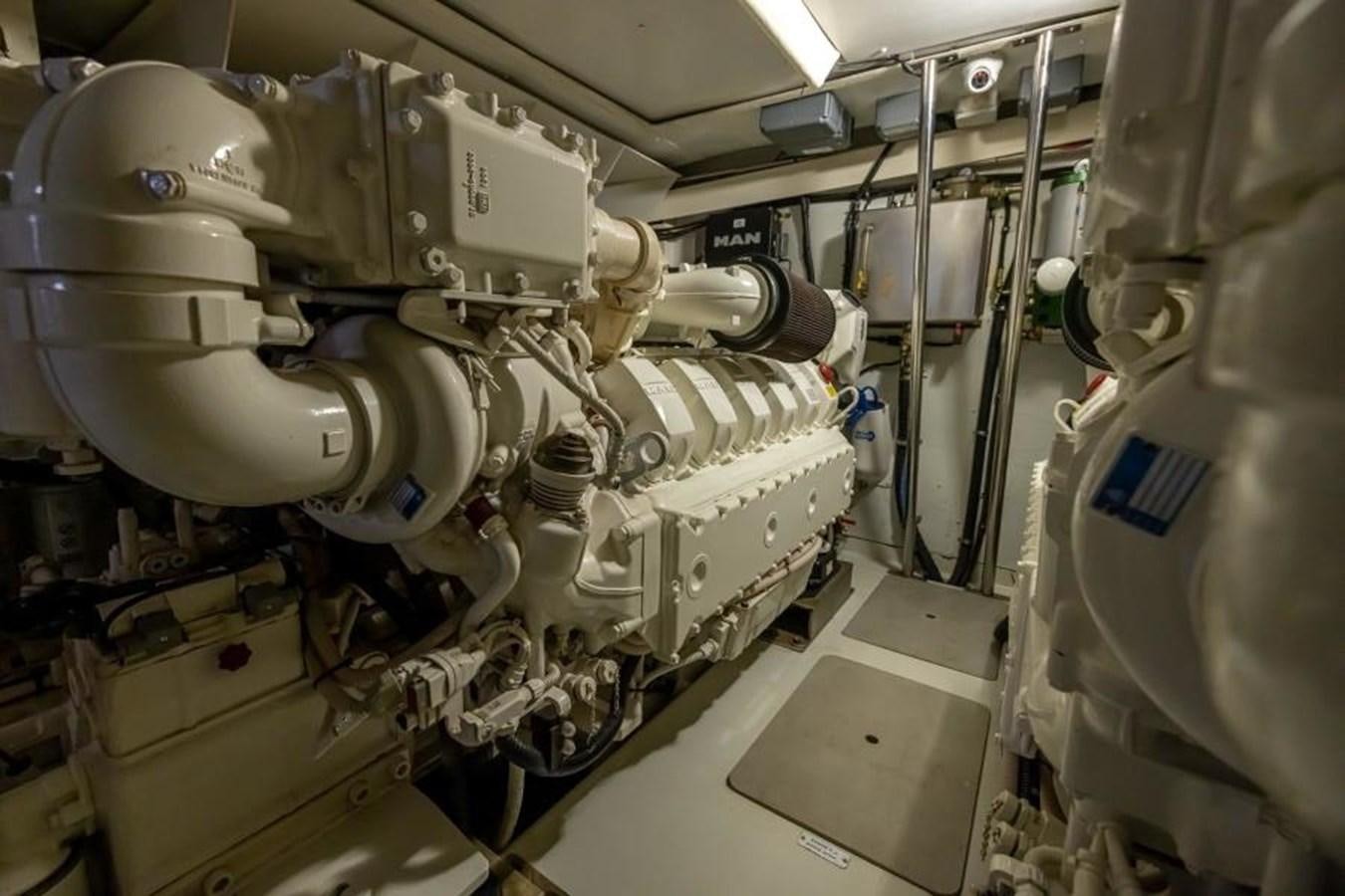 a large machine with many pipes aboard MEANT TO BE Yacht for Sale