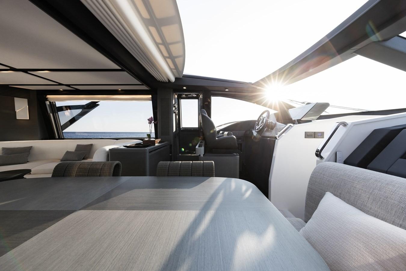 inside of a car aboard NEVER GIVE UP Yacht for Sale