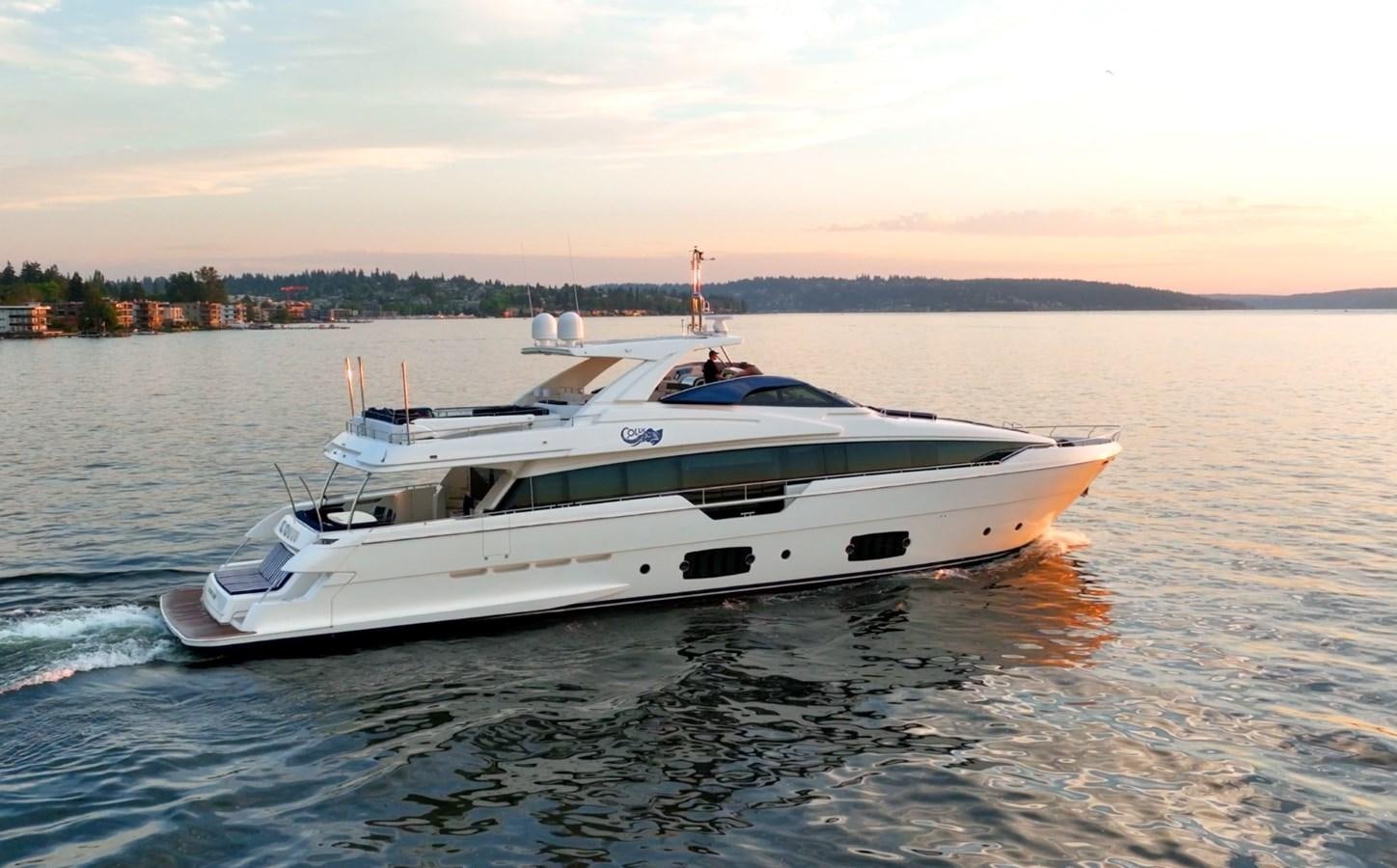 a white yacht on the water aboard SOL SHINE Yacht for Sale