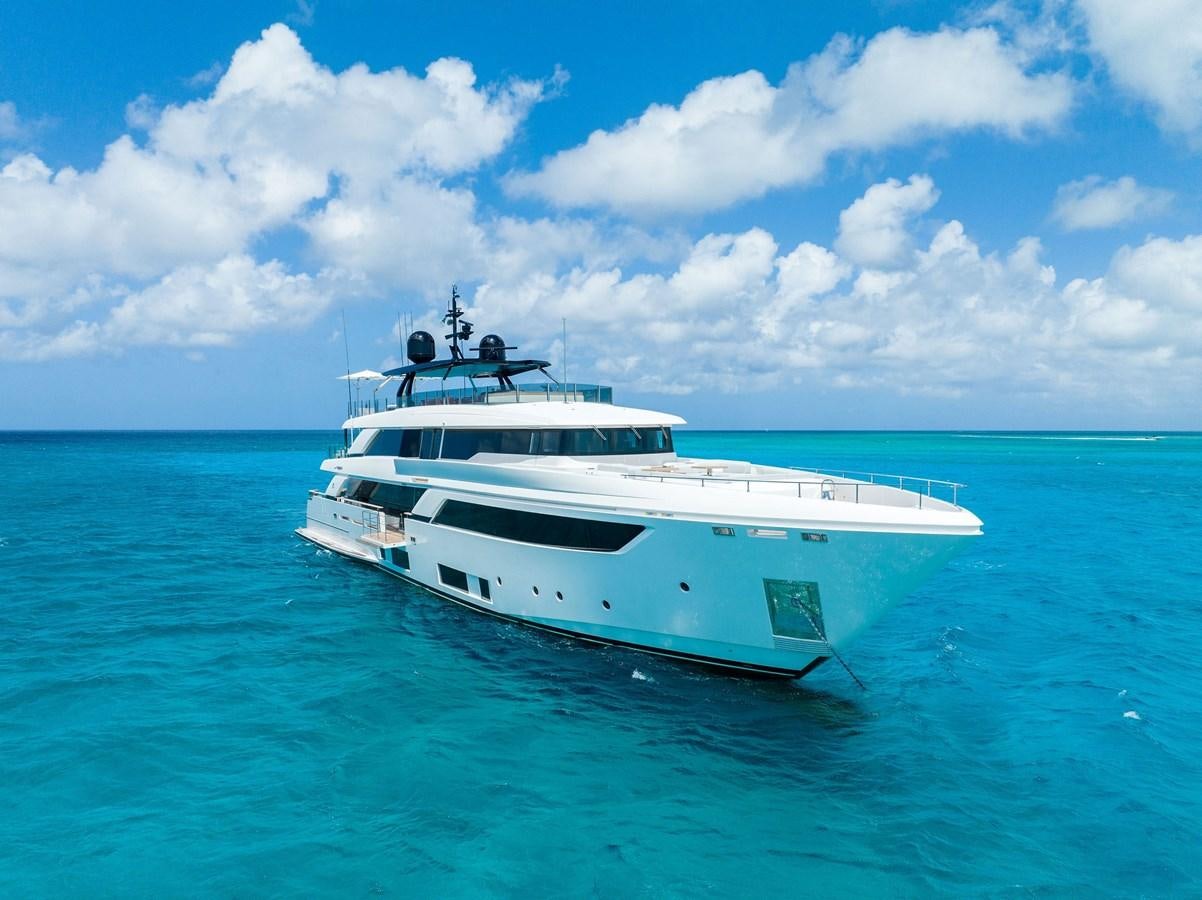 a white yacht in the water aboard ASANTE Yacht for Sale