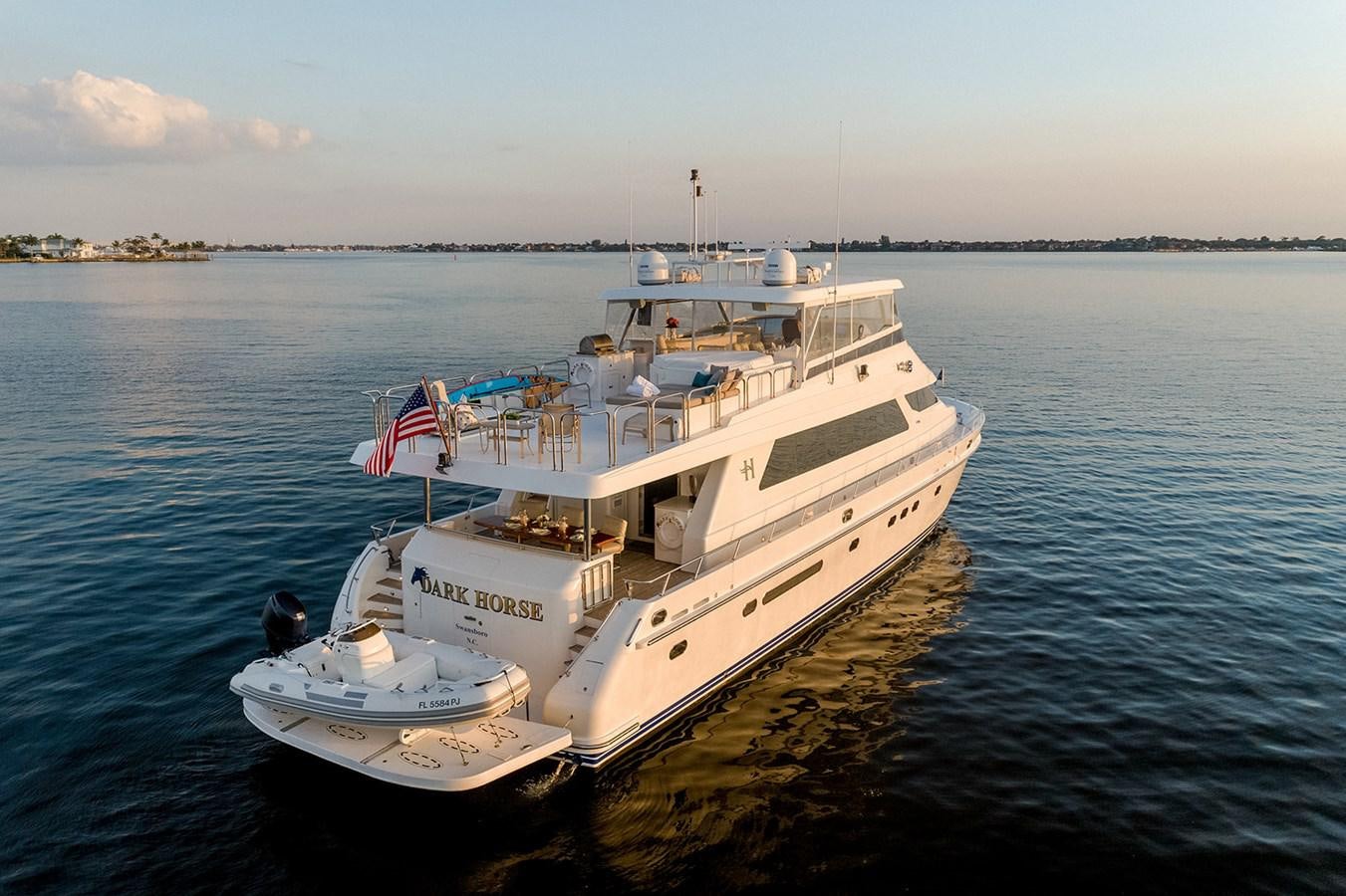 a boat on the water aboard DARK HORSE Yacht for Sale