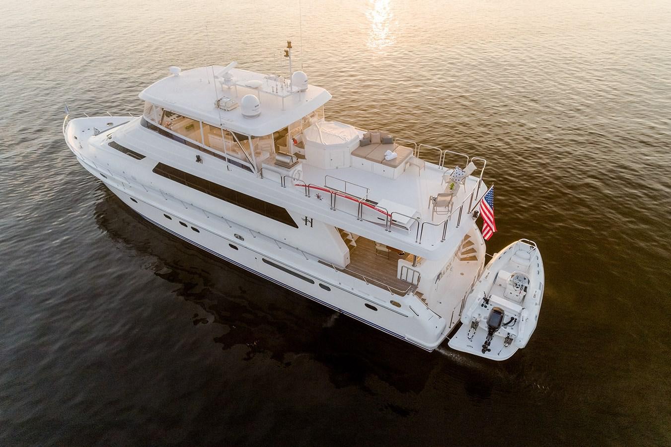 a ship on the water aboard DARK HORSE Yacht for Sale