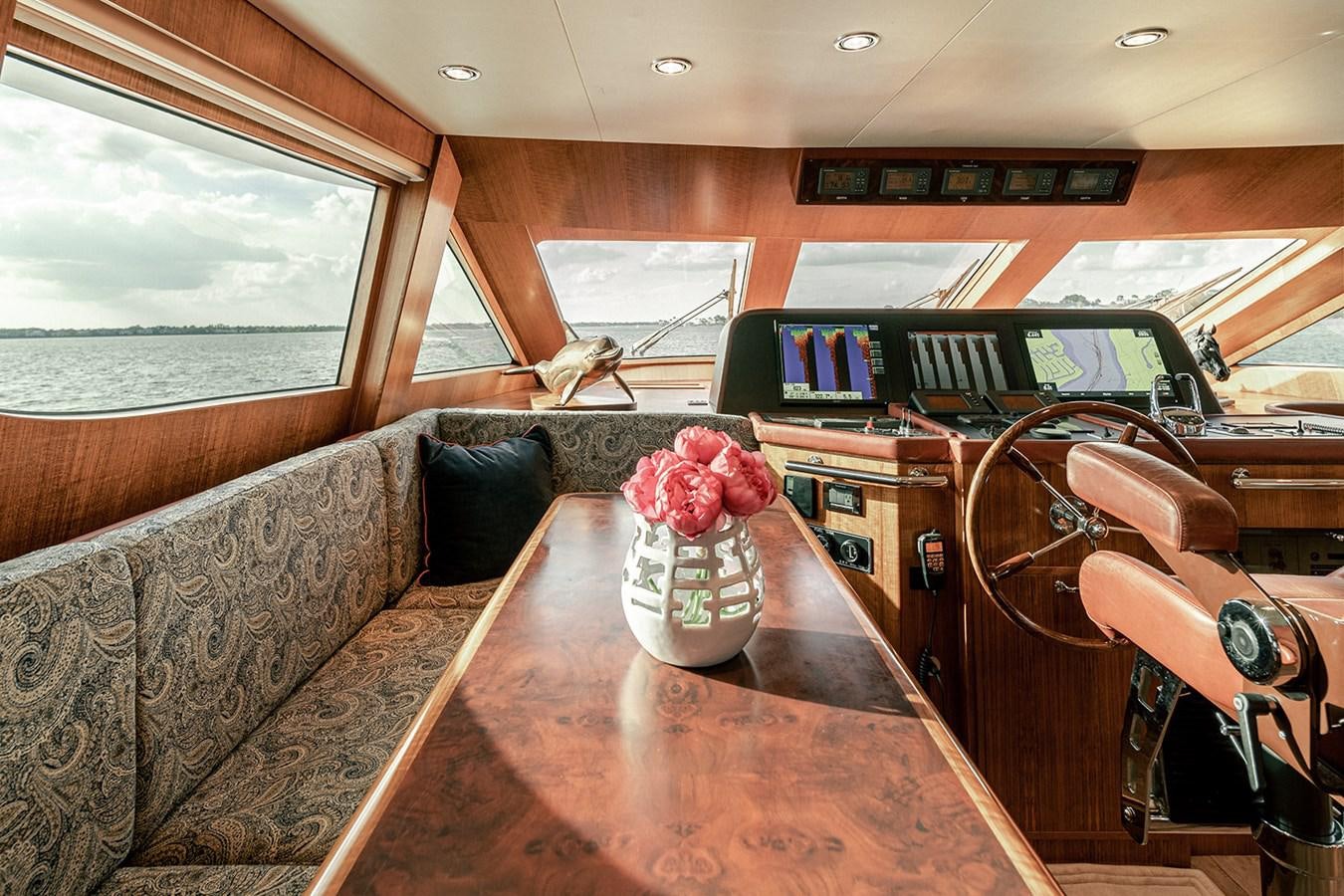 inside of a car aboard DARK HORSE Yacht for Sale