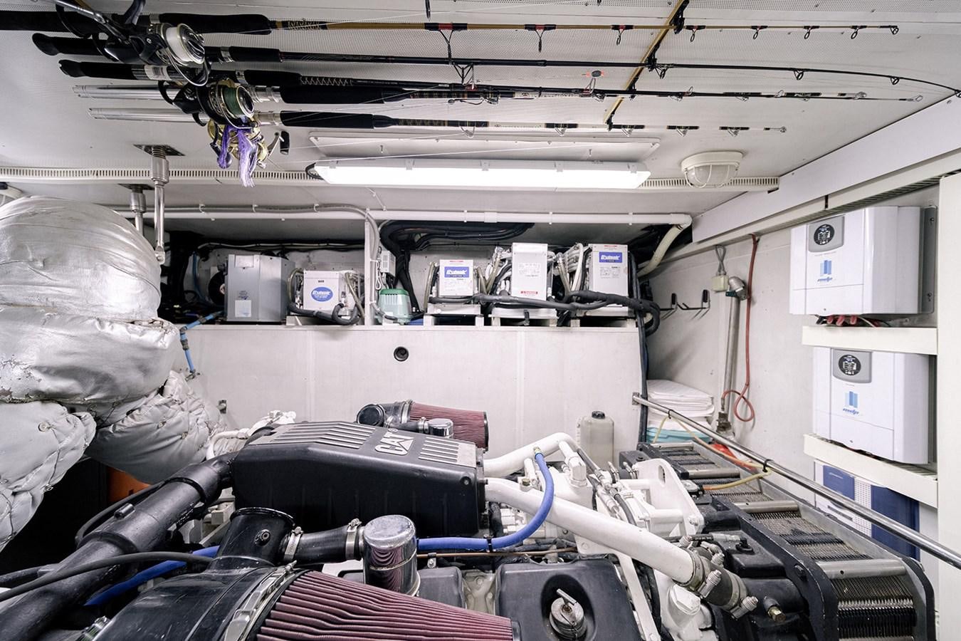 a room with machinery and equipment aboard DARK HORSE Yacht for Sale