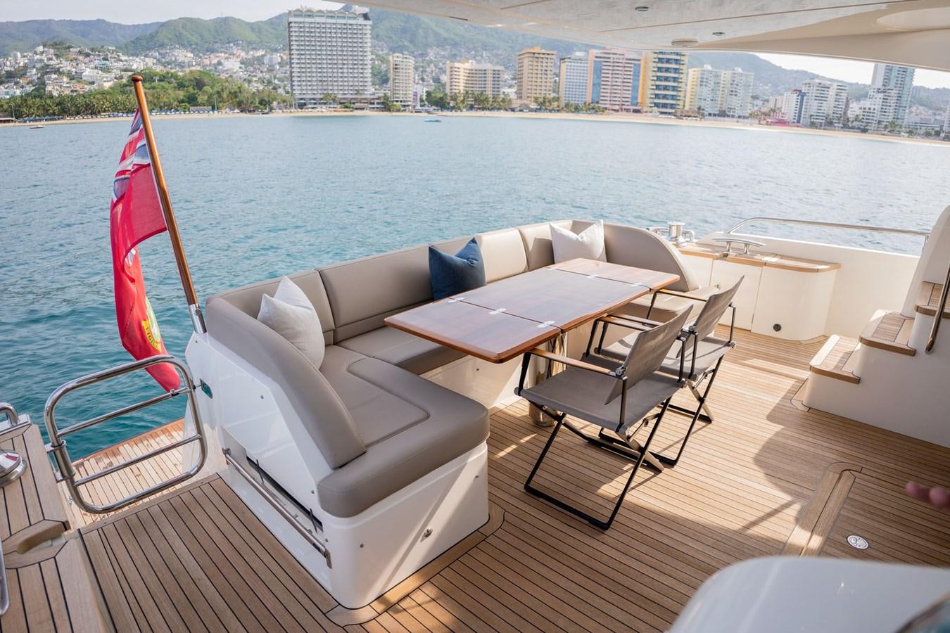 a boat on a deck aboard PICHOS III Yacht for Sale