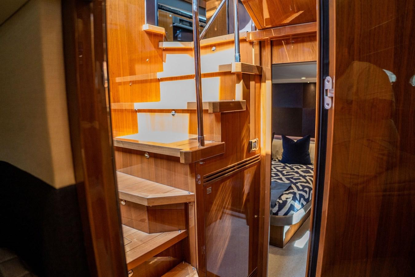 a room with bunk beds aboard PICHOS III Yacht for Sale