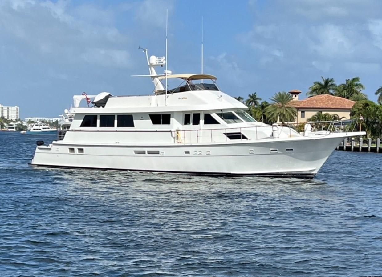 a white yacht on the water aboard SEA SENOR Yacht for Sale