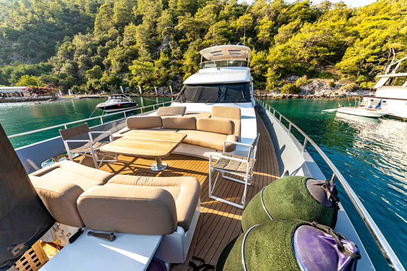 a boat on a dock aboard WATER Yacht for Sale