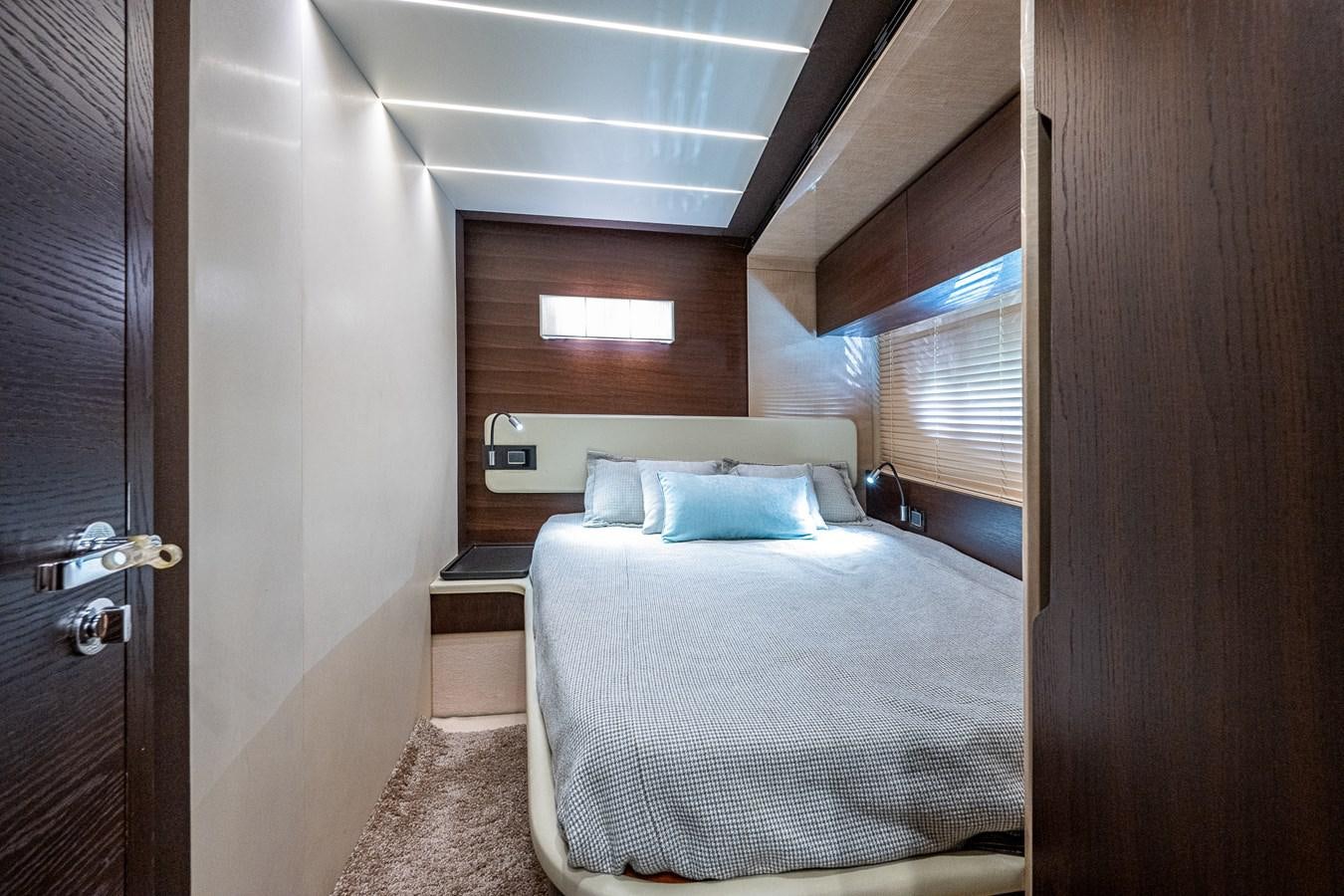 a bed in a room aboard STAYSEA Yacht for Sale