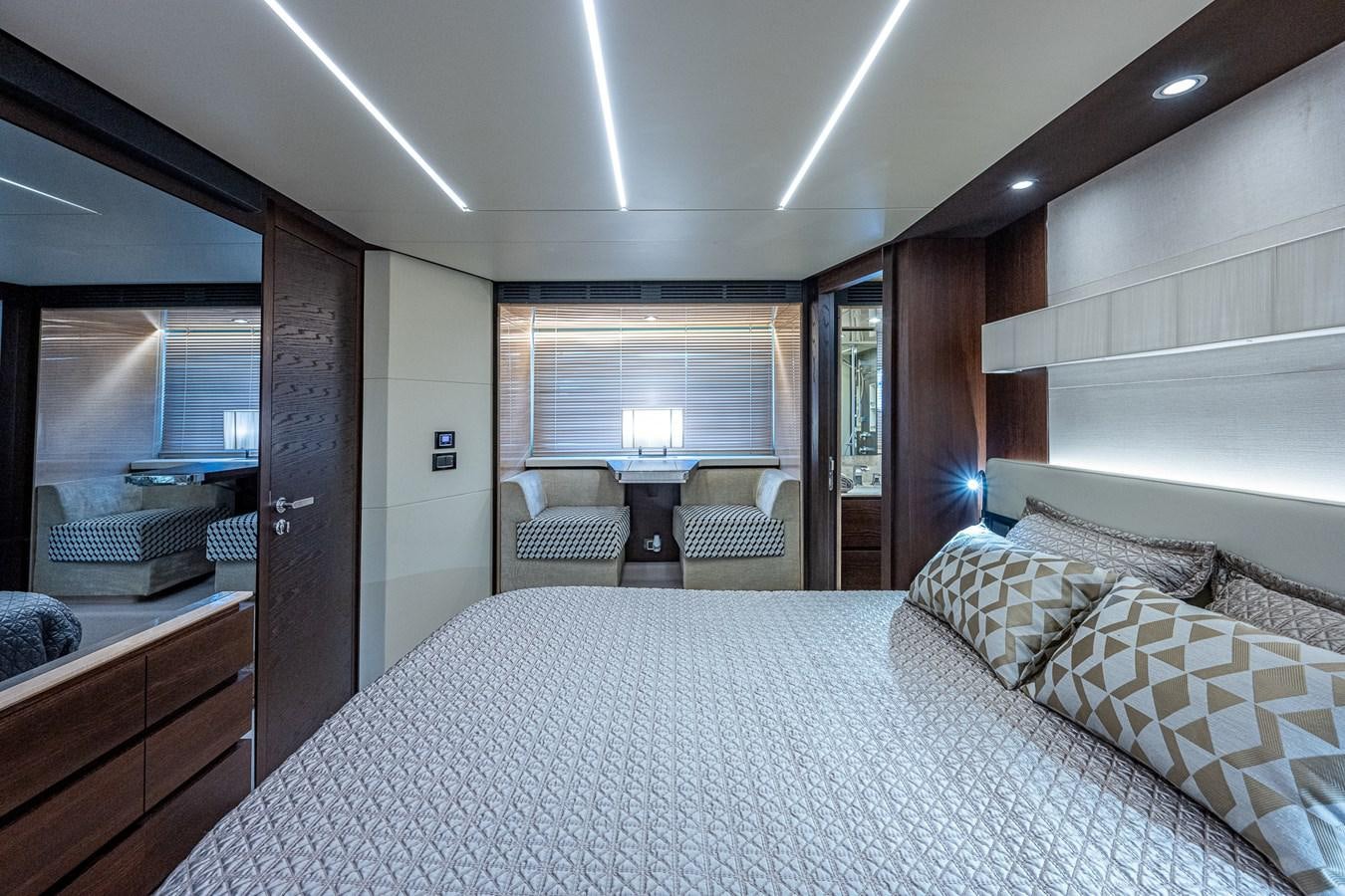a bed in a room aboard STAYSEA Yacht for Sale