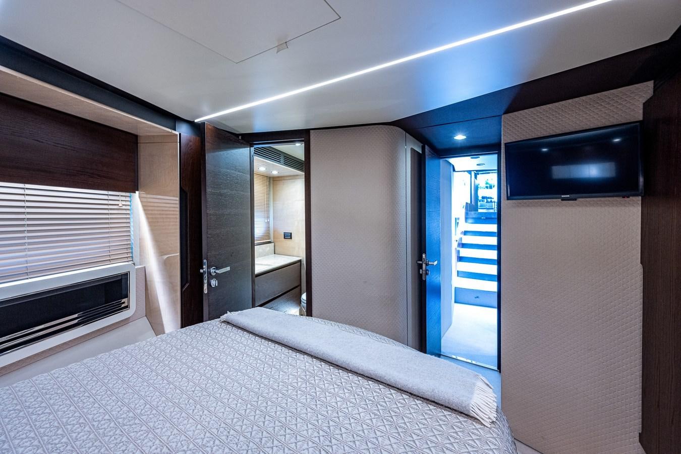 a bed in a room aboard STAYSEA Yacht for Sale