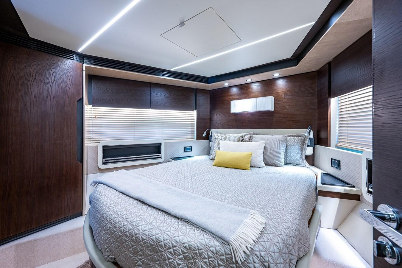 a bed in a room aboard STAYSEA Yacht for Sale