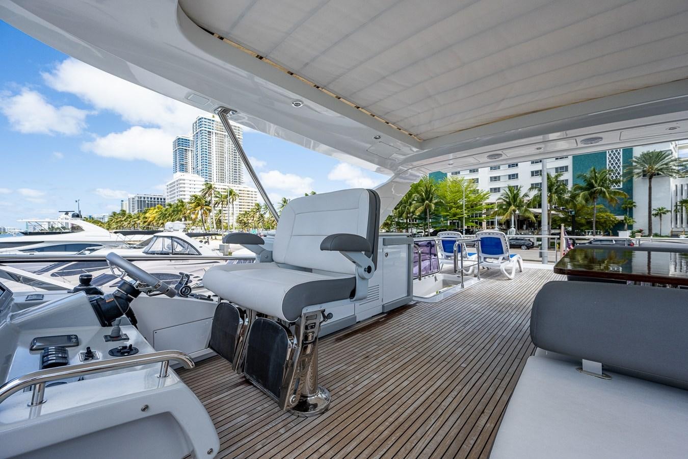 a boat on a deck aboard STAYSEA Yacht for Sale