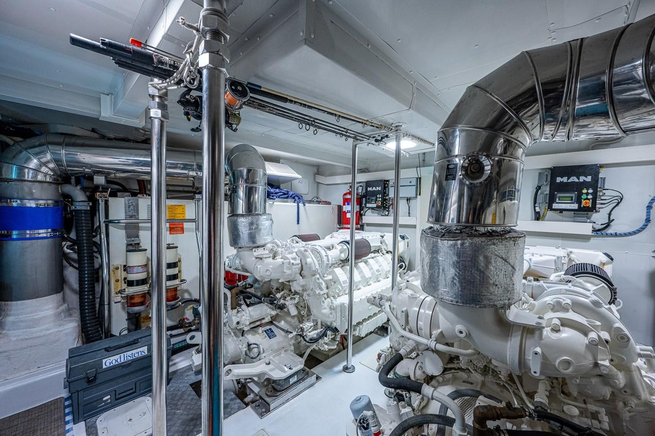 a machine with pipes aboard STAYSEA Yacht for Sale