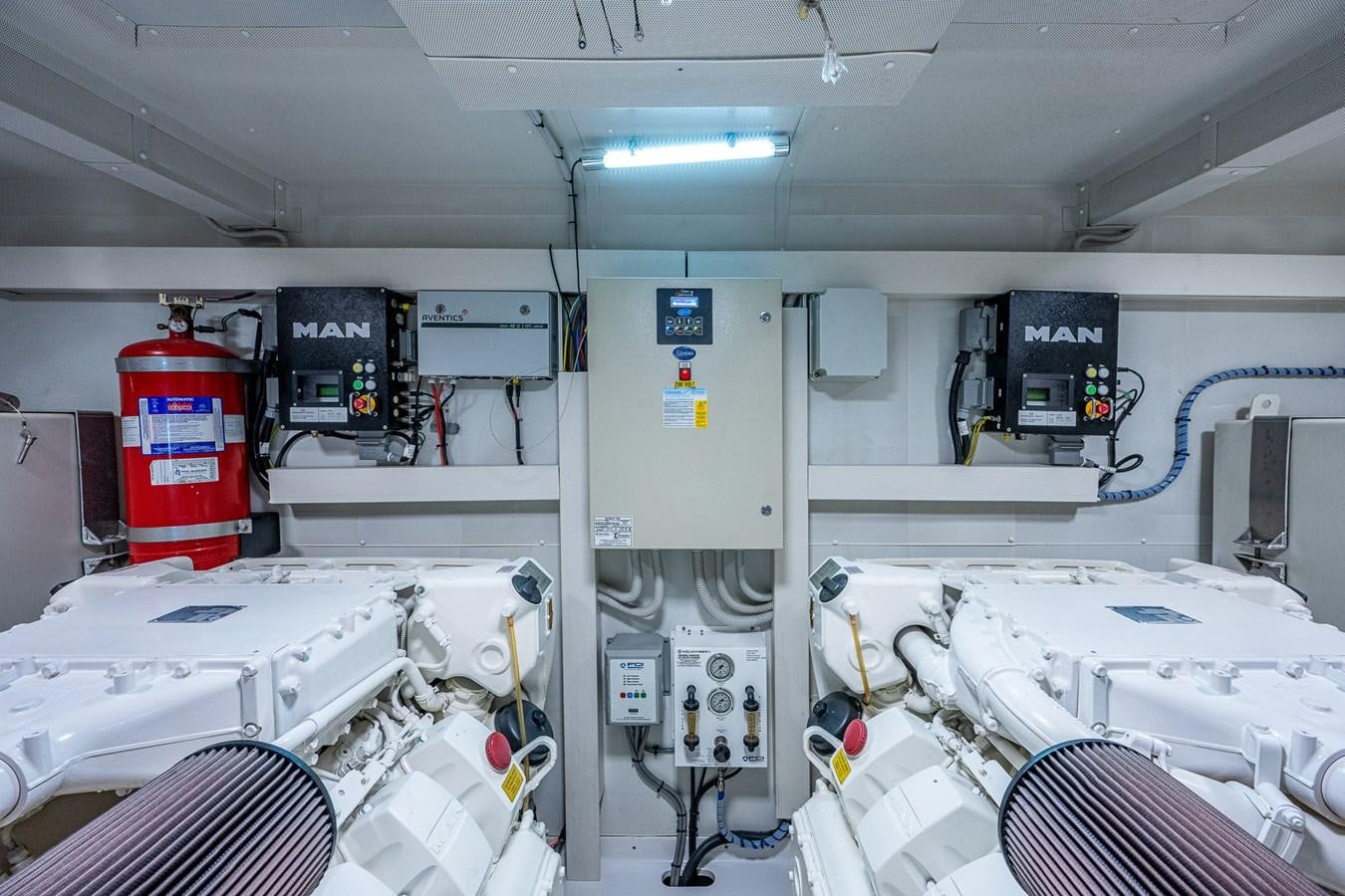 a room with machinery aboard STAYSEA Yacht for Sale